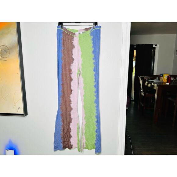 HOUSE OF SUNNY She’s Electric Multicolored Festival Pull-On Pants Size US 10 - Picture 6 of 11